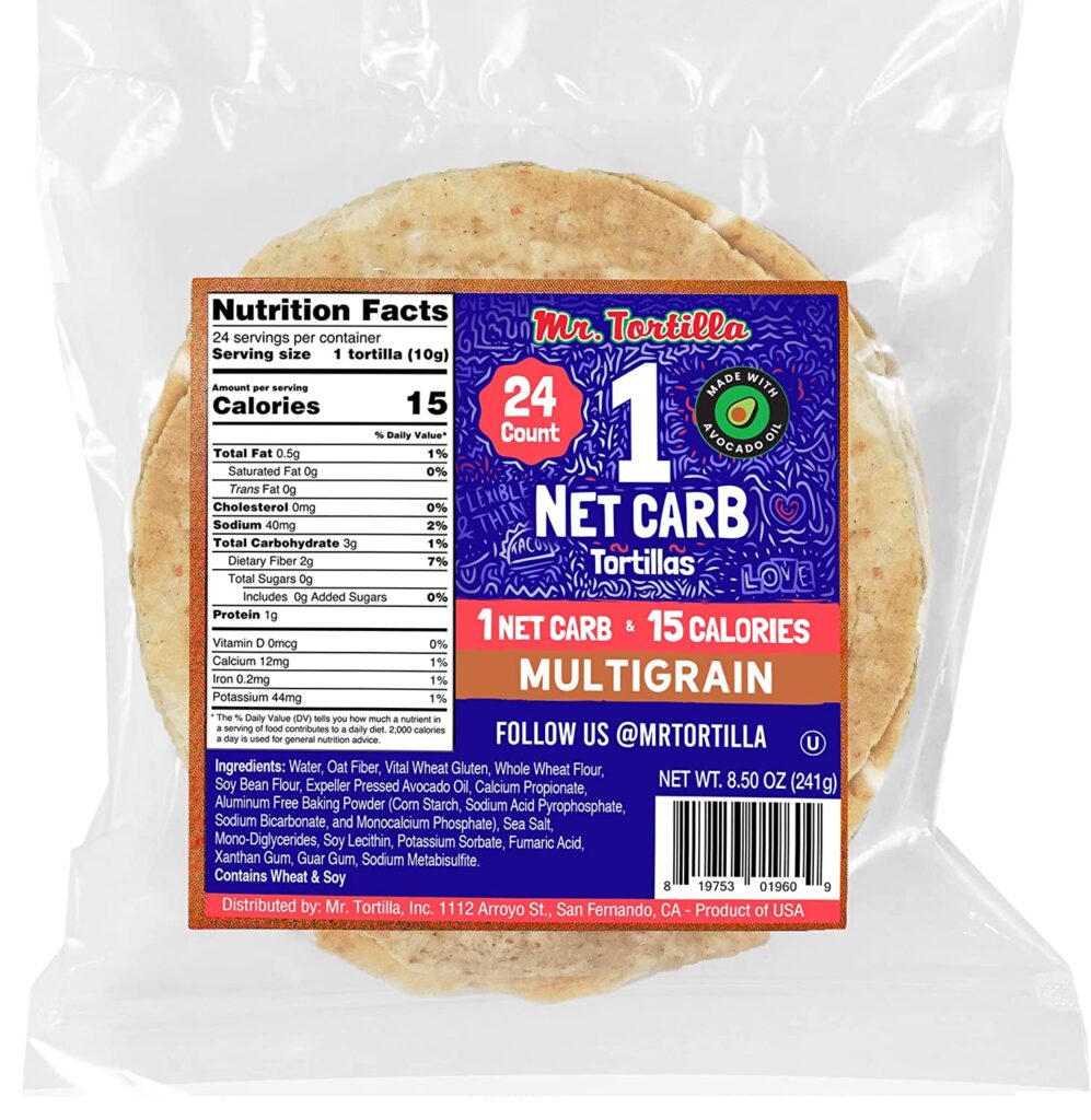Review - Is Mr Tortilla 1 Carb Tortilla Keto Friendly? 5 1 pack of mr tortilla 1 net carb tortilla