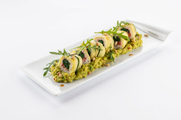 Keto Sushi Rolls: The Perfect Low Carb Meal 7 Zucchini Roll with avocado.