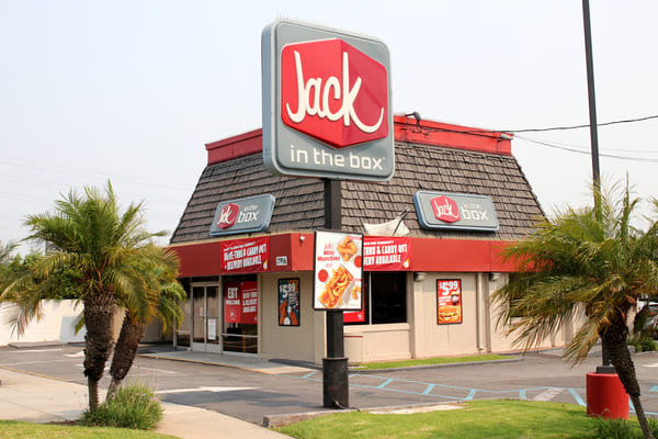 Front of a Jack in the Box restaurant