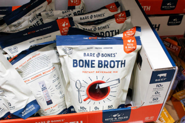 A photo of bones and broth pack.