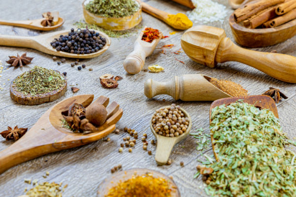 French Onion Chicken Made Easy: A Delicious Recipe to Try 6 An enchanting array of different spices and herbs, showcasing a vibrant palette of flavors and aromas.