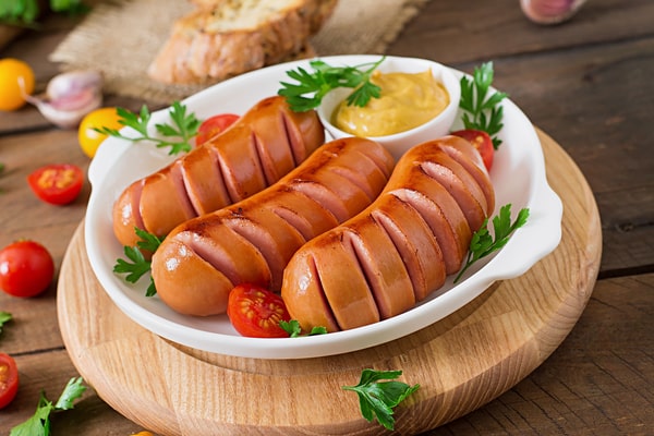A plate showcasing savory sausages, cooked to perfection.