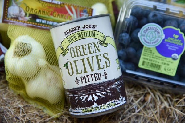 Trader Joe's Keto Staples: Stock Up on Low-Carb Ingredients 24 A can of pitted medium ripe green olives