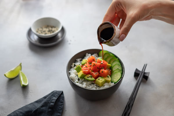 Is Soy Sauce Keto? A Comprehensive Guide for Keto Diet 6 Sushi Dipped in Irresistible Soy Sauce with rice.