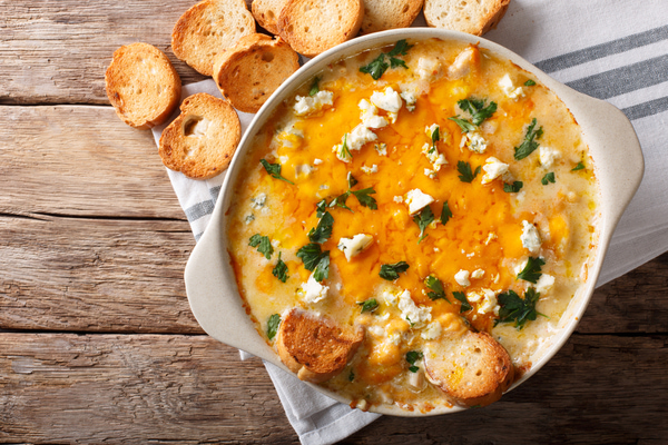 Keto Cook Out Delights: Irresistible Recipes for Your Feast 4 Buffalo chicken dip with slices of toast