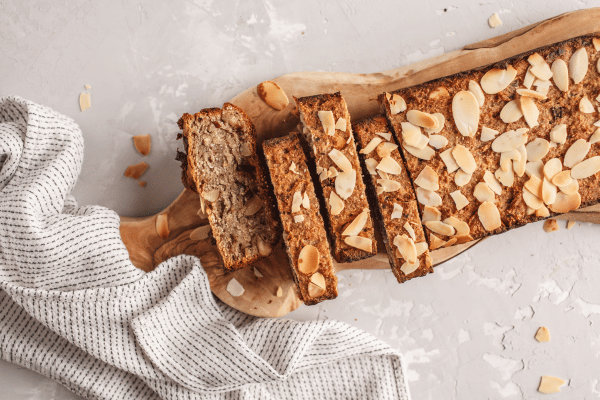 Low Carb Banana Bread: A Guide to a Homemade Goodness 11 Low Carb Banana Bread: Homemade Vegan Banana Bread with Almonds and Chocolate.