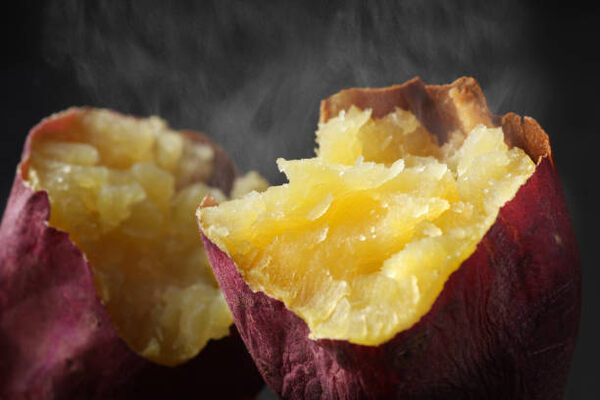 Skillet Sweet Potatoes: A Guide to Mouthwatering Perfection 3 Steaming boiled whole sweet potatoes