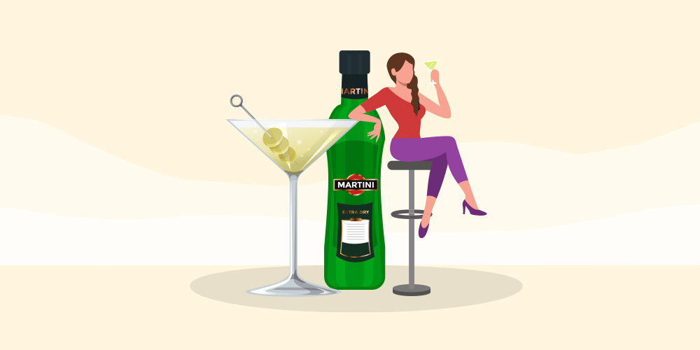 calories in a dirty martini