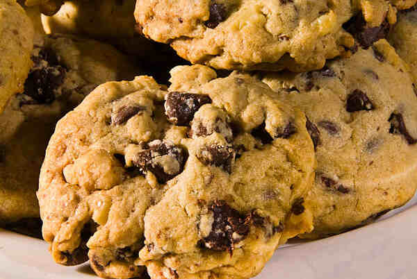 Homemade chewy chocolate chip cookies