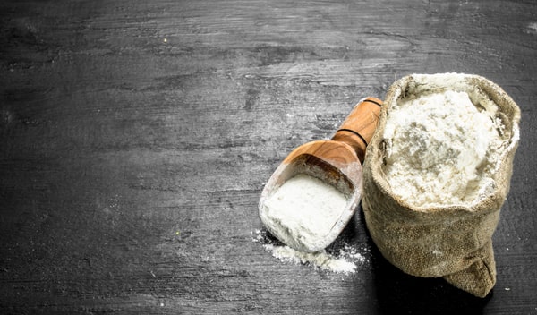 Is Carbquik Keto-Compatible? Insights and Considerations 3 A sack of low-carb flour with a wooden spoon