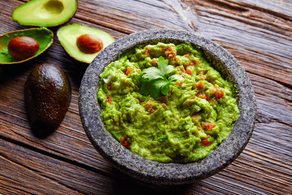 Avocado Guacamole on Molcajete.