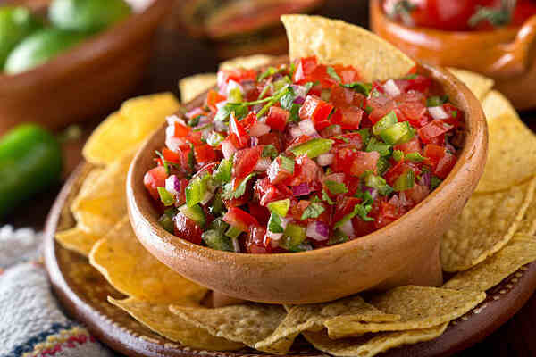 Keto Nachos Recipe: Crunchy Low-Carb Bliss in Every Bite 9 Homemade tortilla chips with pico de gallo