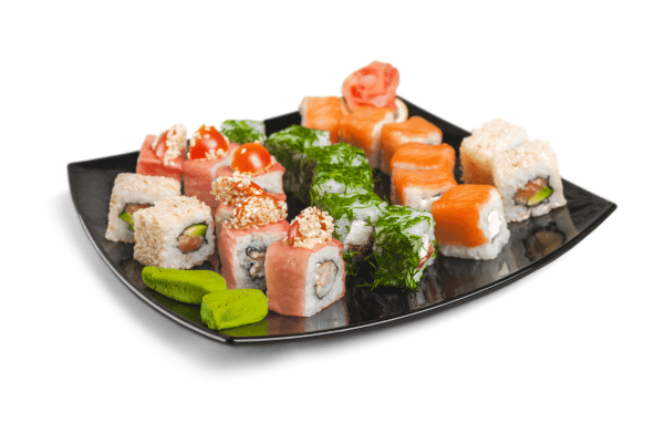 6 Creative Sushi Without Rice Recipes You Need to Try 3 Sushi Without Rice: Maki-Sushi on Black Plate.