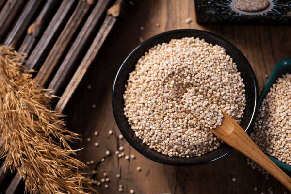 6 Creative Sushi Without Rice Recipes You Need to Try 4 Quinoa on a bowl that can be used in making sushi without rice.