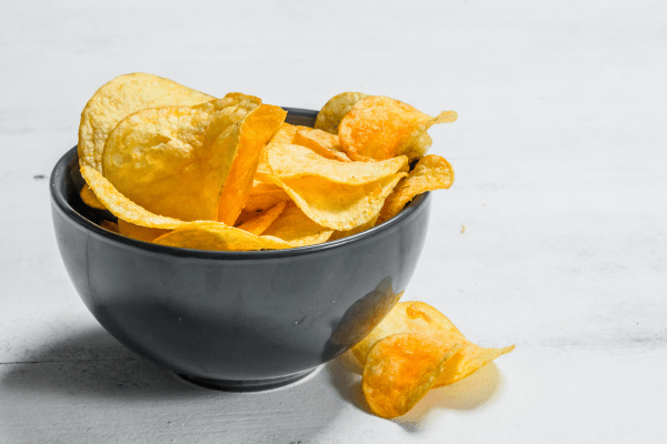 How to Make Plantain Chips at Home for a Nutritional Snack 5 Potato Chips in the Bowl.