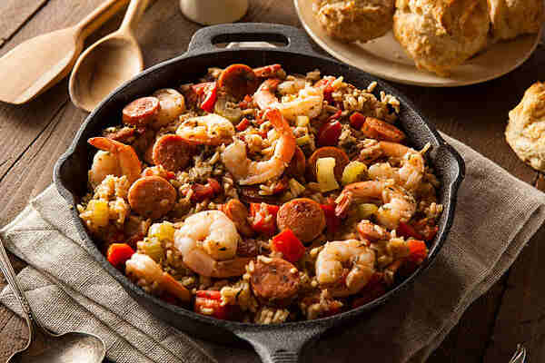 Quick and Easy Keto One-Pot Meals for Busy Nights 7 Cajun sausage jambalaya with rice in one pan