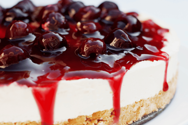 Delicious Homemade Cheery Cheesecake.