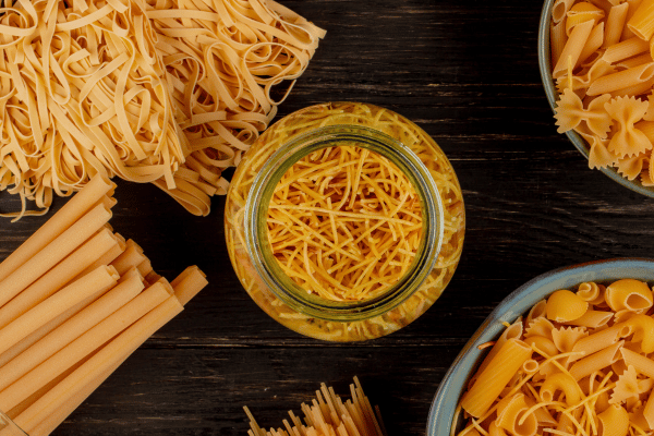 Are Rice Noodles Keto Friendly? Everything You Need to Know 9 Are Rice Noodles Keto: Top View of Different Pasta Noodles.