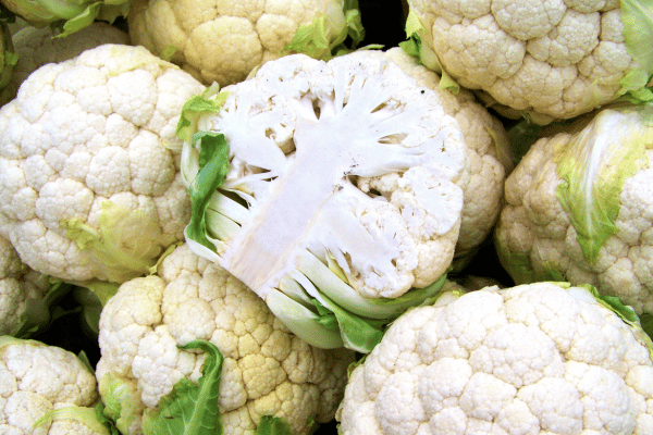 Trader Joe's Cauliflower Thins: Healthy Snack Hacks 14 Cauliflower florets cut and plentiful.