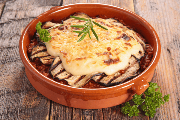 How to Make Keto Moussaka: A Step-by-Step Guide 9 A comforting bowl of moussaka topped with golden, melted cheese.