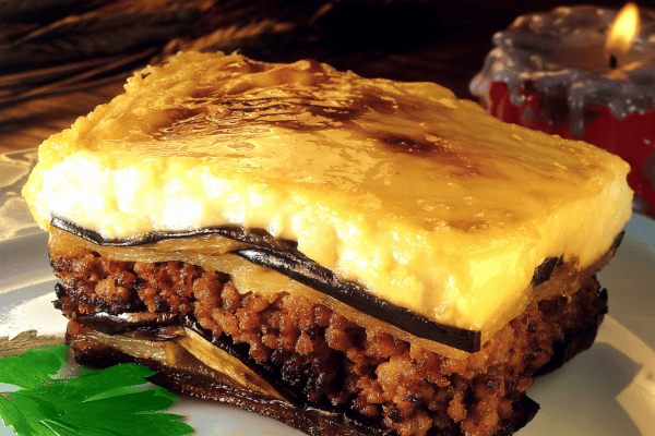 How to Make Keto Moussaka: A Step-by-Step Guide 5 Slice of keto moussaka, where each delicious layer is distinctly visible.