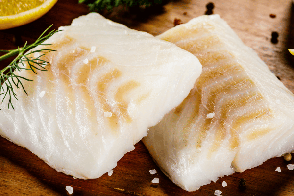 Keto Fish Tacos: The Ultimate Low Carb Recipe and Tips 4 Fresh raw cod on stone cutting board background.