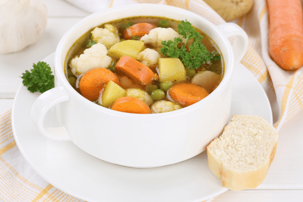 Keto Vegetable Soup: The Ultimate Low-Carb Option for Every Season 12 Hearty keto vegetable soup, filled with carrots, zucchini, and greens in a rich, flavorful broth.