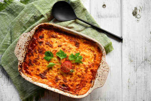 Easy Keto Lasagna: A Delicious Low-Carb Dinner Recipe 2 Homemade keto low-carb lasagna in a baking dish