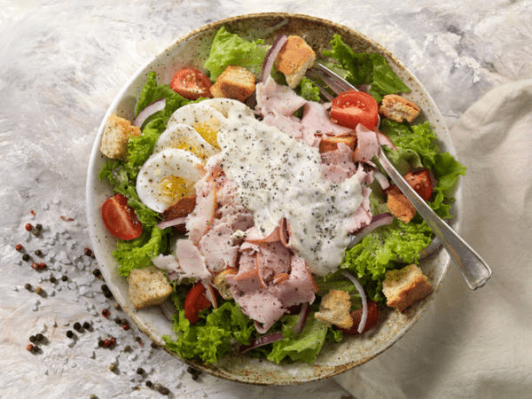Is Hidden Valley Ranch Dressing Keto? What You Need to Know 5 Roast turkey and ham salad with ranch topping