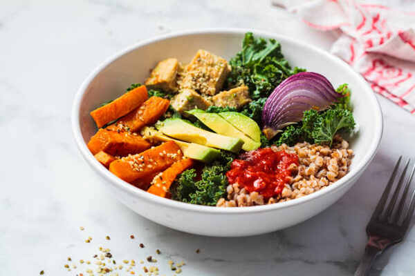 Ultimate Chipotle Keto Hack: Low-Carb Orders Made Easy 8 Baked tofu vegetable salad in a bowl