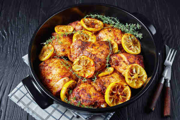Instant Pot Chicken Thighs: Quick, Flavorful, Simple Recipe 7 Baked chicken thighs with lemon and herbs