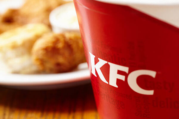 A bucket of KFC original chicken
