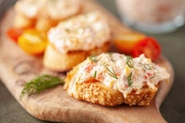 Easy Keto Pimento Cheese Recipe Ready in 10 Minutes 6 Pimiento cheese spread on bruschettas