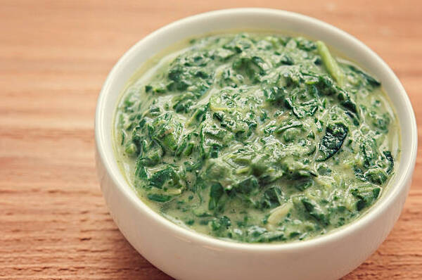 10 Low-Carb BBQ Sides Perfect for Your Next Grill Party 10 A bowl of creamed spinach