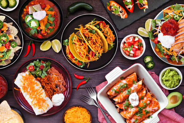 Chilis Keto Menu Choices That Keep You on Track 8 Mexican food inculuding tacos, burrito, nachos, enchiladas, tortilla soup, and salad