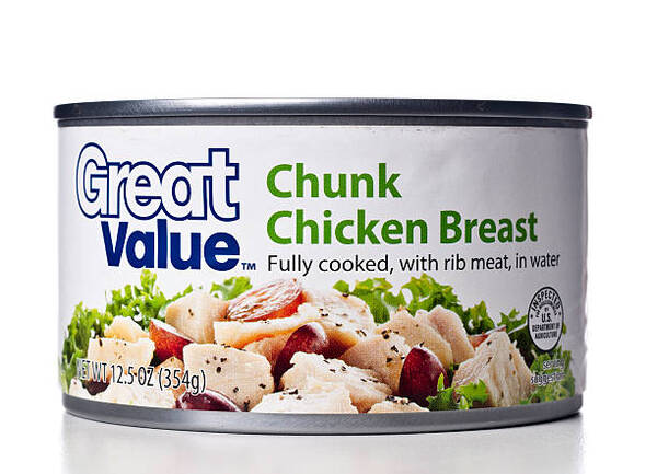 Is Canned Chicken Healthy? What You Need to Know 3 Great Value Chunk Chicken Breast in a can