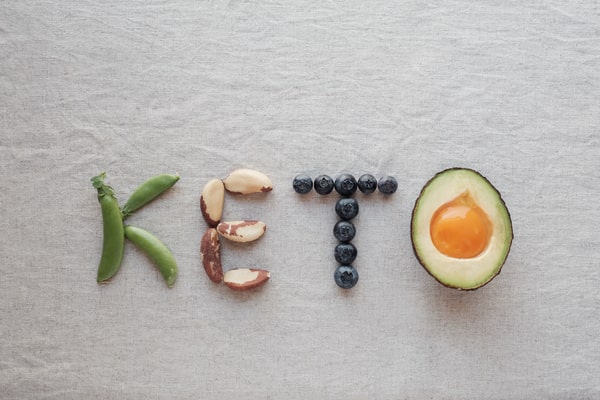 How Do You Start the Keto Diet? 5 Steps for Beginners 2 The word "KETO" spelled out using vegetables, nuts, blueberries, and half an avocado with an egg yolk