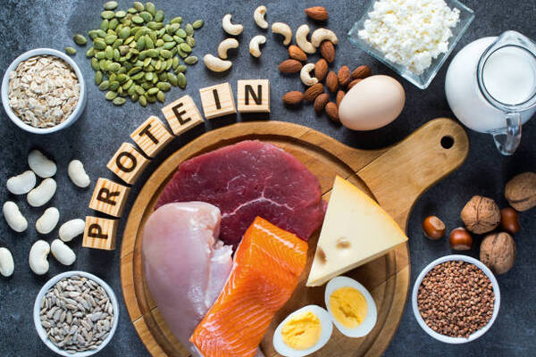 Clean Eating Food List You Need for Everyday Healthy Meals 8 High protein food as meat, fish, dairy, eggs, buckwheat, oatmeal, nuts, bean, pumpkin, and sunflower seeds