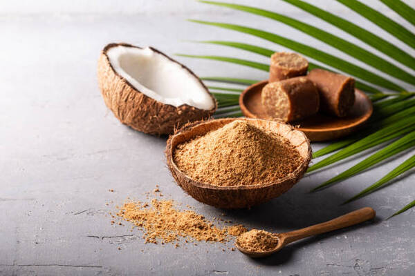 Is Coconut Sugar Keto or Just Another Sweetener Trap? 4 Granular and block shape of organic brown palm coconut sugar