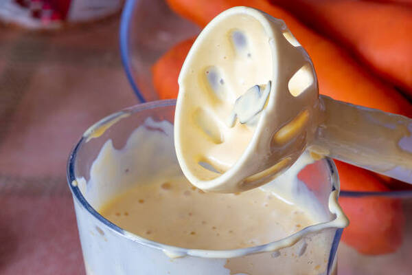 Homemade mayonnaise made with organic eggs